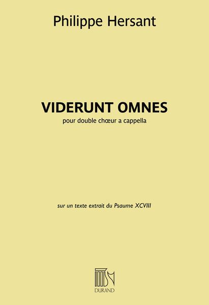 Viderunt Omnes : Pour Double Choeur A Cappella (2017).