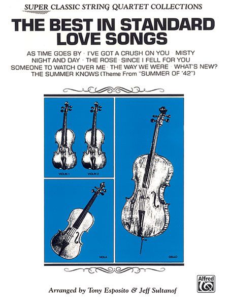 Best In Standard Love Songs : For String Quartet / arr. by Tony Esposito and Jeff Sultanof.