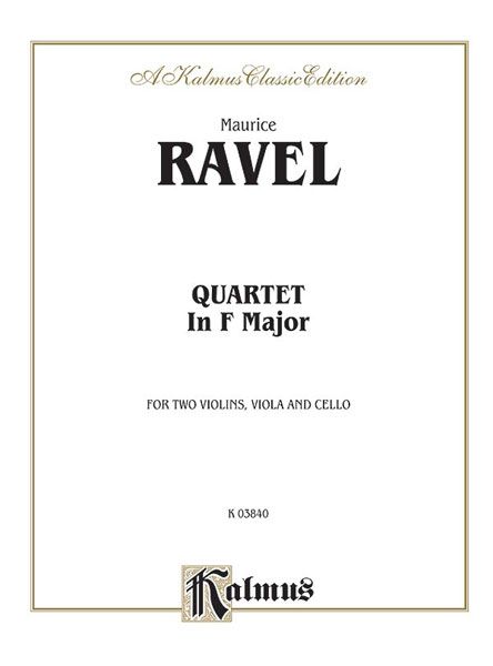 String Quartet In F Major : For Two Violins, Viola & Cello.