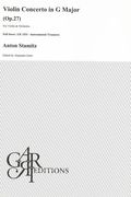 Violin Concerto In G Major, Op. 27 : For Violin and Orchestra / edited by Alejandro Garri.