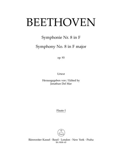 Symphony No. 8 In F Major, Op. 93 : Wind Parts.