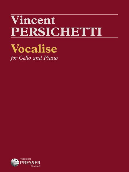 Vocalise, Op. 27 : For Cello and Piano.