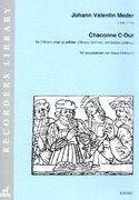 Chaconne C-Dur : Für 2 Block- Oder Querflöten (Oboen, Violinen) und Basso Continuo.