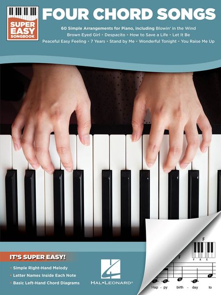 Four Chord Songs - Super Easy Songbook : For Piano Solo.