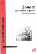 Sonate : Pour Violon et Piano En Fa Dièse Mineur.