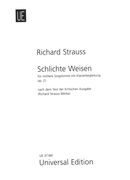 Schlichte Weisen, Op. 21 : Für Mittlere Stimme Mit Klavierbegleitung.