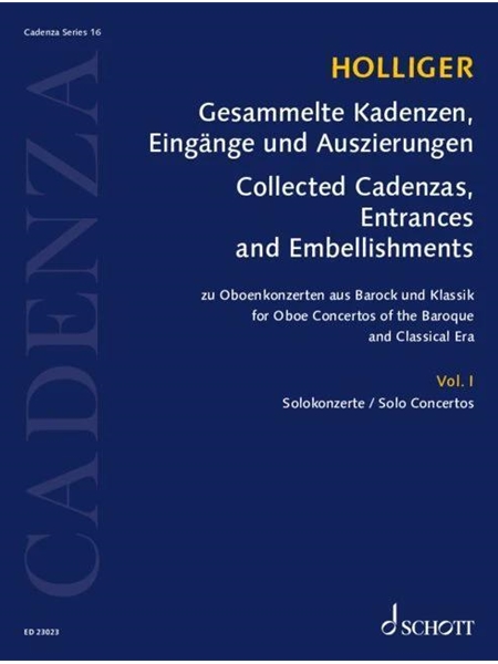 Collected Cadenzas, Embellishments and Arrangements For Oboe, Vol. I : Solo Concertos.