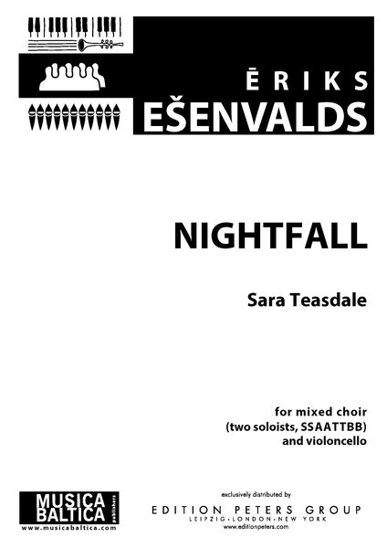 Nightfall : For Mixed Choir (Two Soloists, SSAATTBB) and Violoncello.