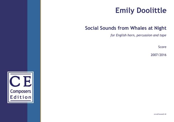 Social Sounds From Whales At Night : For English Horn, Percussion and Tape.