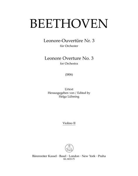 Leonore Overture No. 3 : For Orchestra.