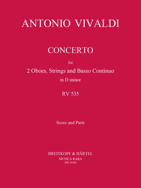 Concerto In D Minor, P. 302 : For 2 Oboes, Strings, and Basso Continuo.