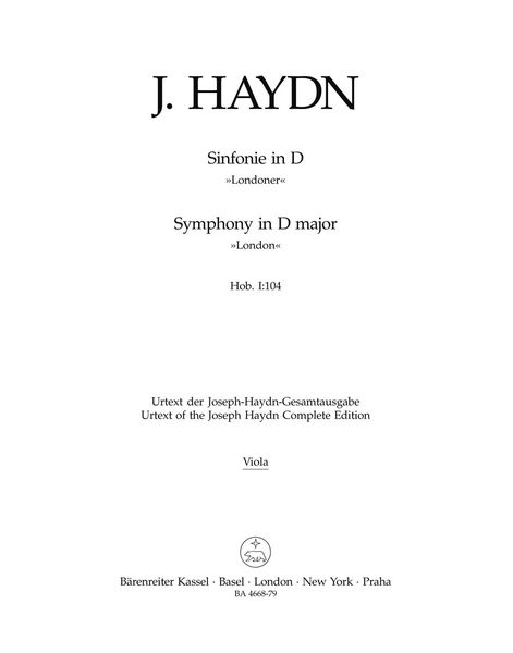 Symphony No. 104 In D Major.