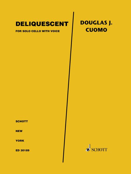 Deliquescent : For Solo Cello With Voice (2015).