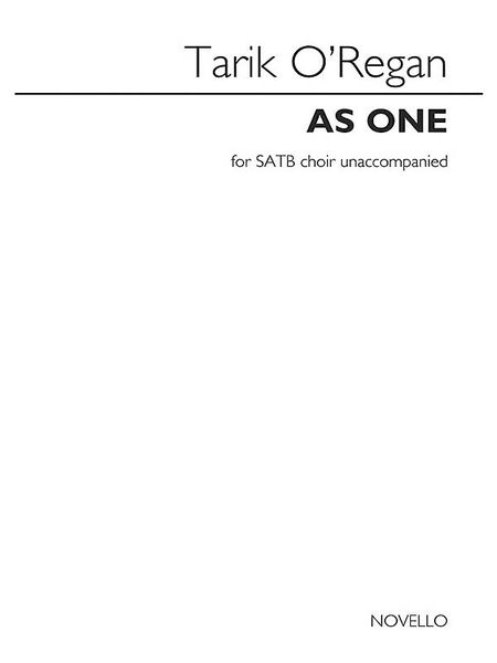 As One : For SATB Choir Unaccompanied.