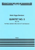 Quintet No. 5, Op. 116 : For Flute, Oboe, Clarinet In B, Horn In F, Bassoon.