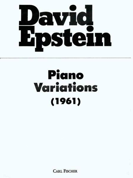 Piano Variations : For Solo Piano (1961).