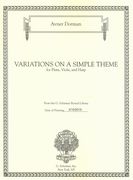 Variations On A Simple Theme : For Flute, Viola and Harp.