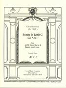 Sonata In Little G For ABC : For SATB Recorders and Basso Continuo.