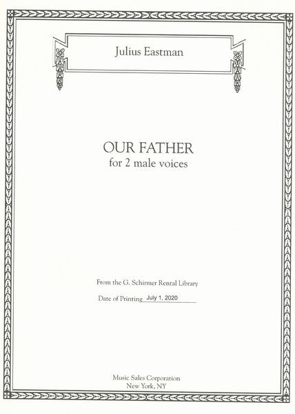 Our Father : For 2 Male Voices (1989).