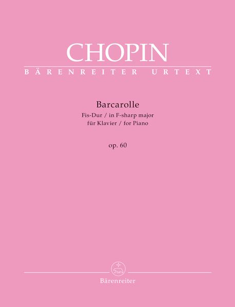 Barcarolle, Op. 60 : Pour Piano / edited by Wendelin Bitzan.