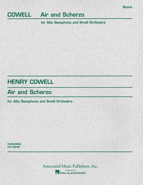 Air and Scherzo : For Alto Sax and Chamber Orchestra.