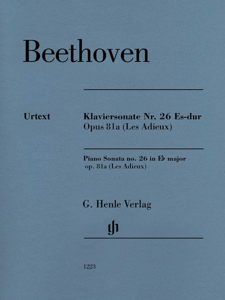 Klaviersonate Nr. 26 Es-Dur, Op. 81a (Les Adieux) / Ed. Norbert Gertsch and Murray Perahia.