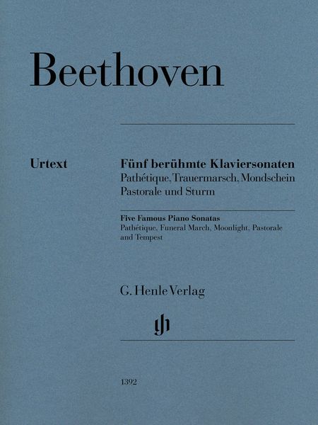 Fünf Berühmte Klaviersonaten = Five Famous Piano Sonatas / Ed. Norbert Gertsch and Murray Perahia.