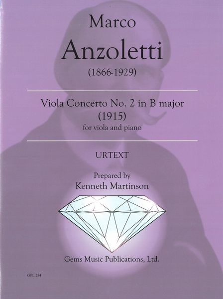 Viola Concerto No. 2 In B Major (1915) : For Viola and Piano / Prepared by Kenneth Martinson.