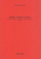 Three Simple Songs : Per Flauto, Clarinetto, Pianoforte, Violino E Violoncello (2009).