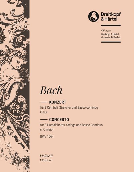 Konzert C-Dur, BWV 1064 : Für Drei Cembali, Streicher und Basso Continuo.