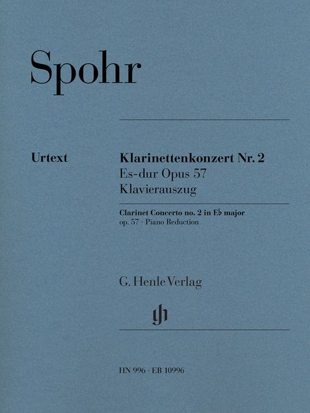 Klarinettenkonzert Nr. 2 Es-Dur, Op. 57 : Klavierauszug / edited by Ullrich Scheideler.