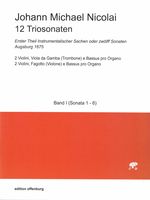 12 Triosonaten : Erster Theil Instrumentalischer Sachen Oder Zwölff Sonaten (Augsburg 1675), Band 1.