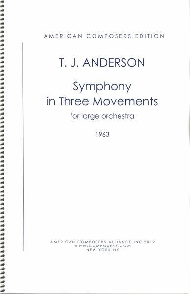 Symphony In Three Movements : For Large Orchestra (1963).