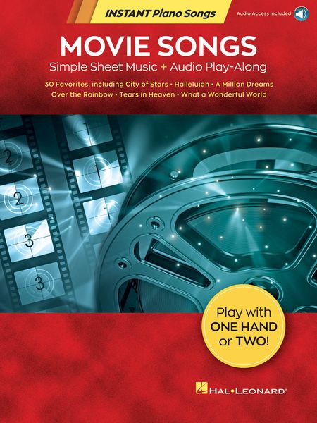 Movie Songs : Simple Sheet Music + Audio Play-Along.