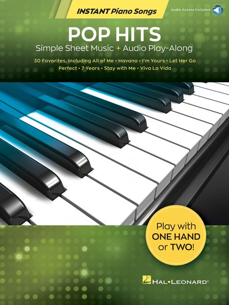 Pop Hits : Simple Sheet Music + Audio Play-Along.