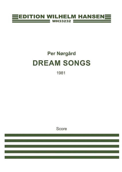 Dream Songs : For SATB Choir and 3 Percussionists (1981).