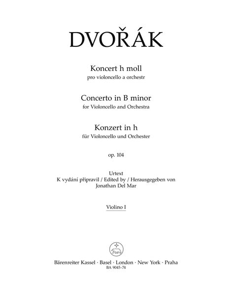 Konzert In H, Op. 104 : Für Violoncello und Orchester / edited by Jonathan Del Mar.