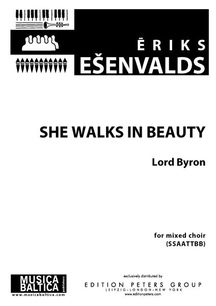 She Walks In Beauty : For Mixed Choir (SSAATTBB).