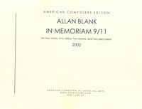 In Memoriam 9/11 : For Two Violas, Two Cellos, Two Contrabasses, and Two Percussion (2002).