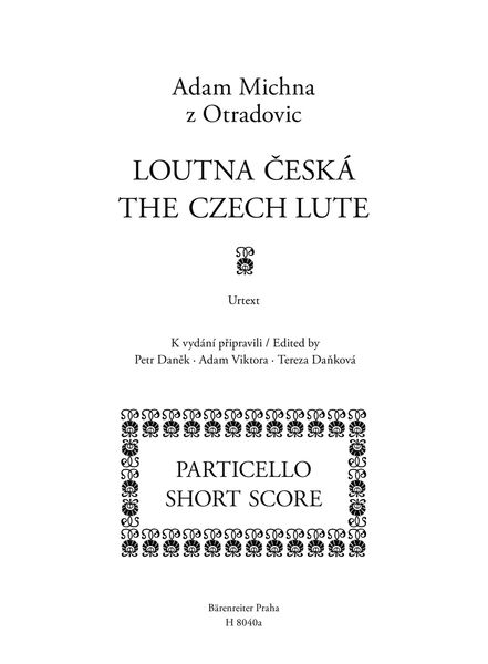 Czech Lute / edited by Petr Danek, Adam Viktora and Tereza Dankova.