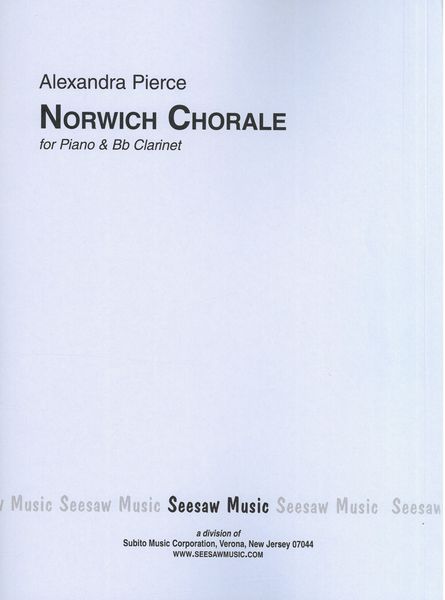 Norwich Chorale : For Piano and B Flat Clarinet.