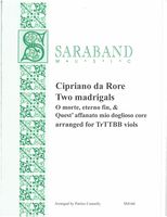 Two Madrigals : arranged For TrTTBB Viols / arranged by Patrice Connelly.