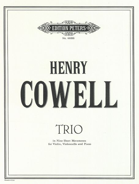 Trio In Nine Short Movements : For Violin, Cello, and Piano.