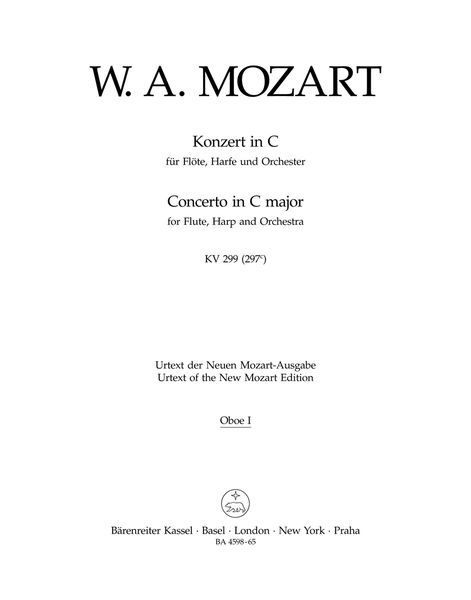 Konzert C-Dur Für Flöte, Harfe und Orchester.