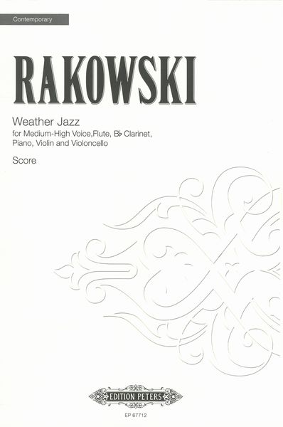 Weather Jazz : For Voice, Flute, Clarinet, Violin, Cello and Piano (1995).