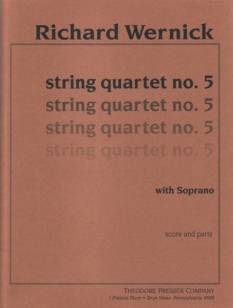 String Quartet No. 5 : With Soprano.