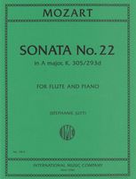 Sonata No. 22 In A Major, K. 305/293d : For Flute and Piano / transcribed and Ed. Stephanie Jutt.