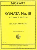 Sonata No. 18 In G Major, K. 301/293a : For Flute and Piano / transcribed and Ed. Stephanie Jutt.