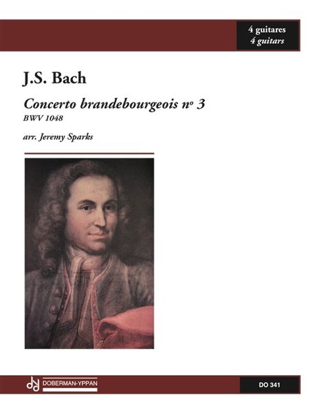 Brandenburg Concerto No. 3, BWV 1048 : For 4 Guitars / arranged by Jeremy Sparks.