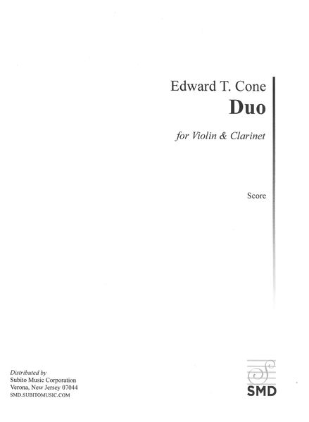 Duo : For Violin and Clarinet (1969).